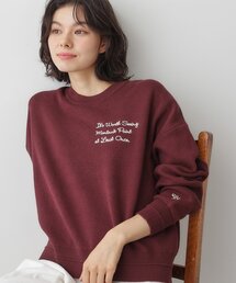 【洗える】メッセージ刺繍入りジャカードニット