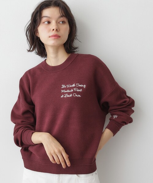 Dessin(デッサン)の「【洗える】メッセージ刺繍入りジャカードニット(ニット/セーター・レディース・オレンジ系/ライトグレー/グレー/ネイビー・03/01/00/02)」の18枚目の写真
