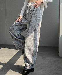 A'GEM/9 × .kom 『.KOM/ドットケーオーエム』 Camouflage Wide Sweat Pants/カモフラージュ ワイドスウェットパンツ