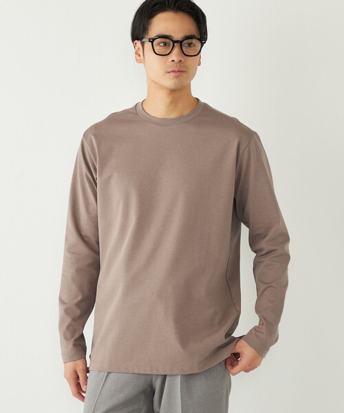 SHIPS Colors（シップス カラーズ）の「〈速乾・UVカット〉AVANT(R) 3D ロングスリーブ ビズT◇（Tシャツ/カットソー・メンズ・ライトグレー/ダークグレー/ベージュ/オフホワイト/ブラック/ベージュ系/ネイビー・SMALL/MEDIUM/LARGE/X-LARGE）」の5枚目の写真