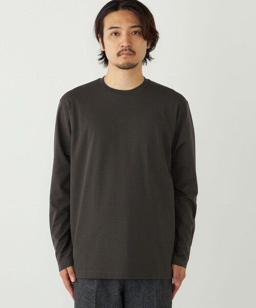 SHIPS Colors（シップス カラーズ）の「〈速乾・UVカット〉AVANT(R) 3D ロングスリーブ ビズT◇（Tシャツ/カットソー・メンズ・ライトグレー/ダークグレー/ベージュ/オフホワイト/ブラック/ベージュ系/ネイビー・SMALL/MEDIUM/LARGE/X-LARGE）」の13枚目の写真
