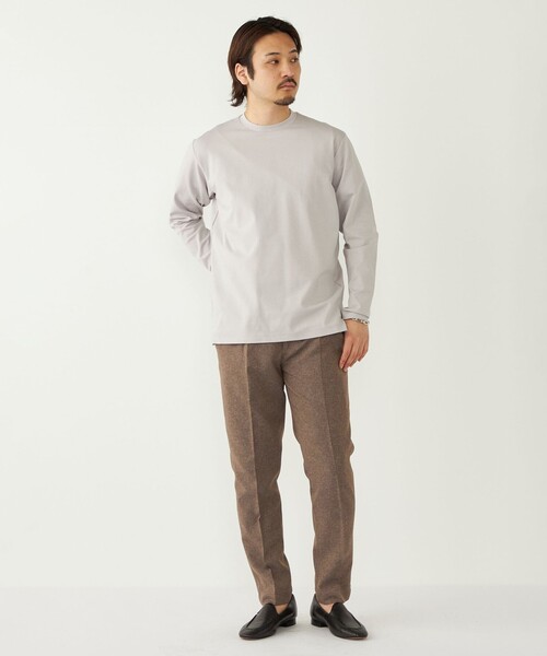 SHIPS Colors（シップス カラーズ）の「〈速乾・UVカット〉AVANT(R) 3D ロングスリーブ ビズT◇（Tシャツ/カットソー・メンズ・ライトグレー/ダークグレー/ベージュ/オフホワイト/ブラック/ベージュ系/ネイビー・SMALL/MEDIUM/LARGE/X-LARGE）」の19枚目の写真