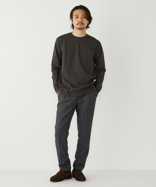 SHIPS Colors（シップス カラーズ）の「〈速乾・UVカット〉AVANT(R) 3D ロングスリーブ ビズT◇（Tシャツ/カットソー・メンズ・ライトグレー/ダークグレー/ベージュ/オフホワイト/ブラック/ベージュ系/ネイビー・SMALL/MEDIUM/LARGE/X-LARGE）」の21枚目の写真
