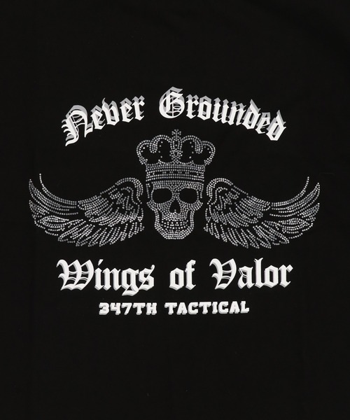 SPINNS（スピンズ）の「短丈ロングスリーブTシャツ/スカル/ロンT/ショート丈（Tシャツ/カットソー・メンズ・ブラック/ホワイト・ONESIZE）」の6枚目の写真