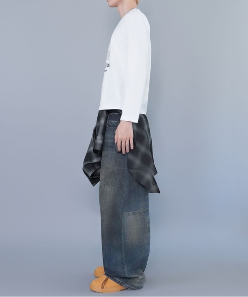 SPINNS（スピンズ）の「短丈ロングスリーブTシャツ/スカル/ロンT/ショート丈（Tシャツ/カットソー・メンズ・ブラック/ホワイト・ONESIZE）」の13枚目の写真