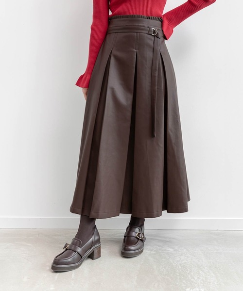 RANDA(ランダ)の「2WAY ウエストフリルデザインスカート(スカート・レディース・グレー/ブラウン/ドット・0/1)」の2枚目の写真