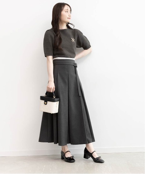 RANDA(ランダ)の「2WAY ウエストフリルデザインスカート(スカート・レディース・グレー/ブラウン/ドット・0/1)」の11枚目の写真