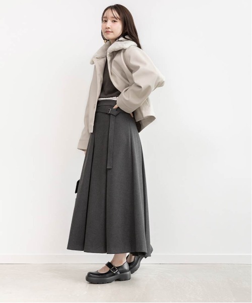 RANDA(ランダ)の「2WAY ウエストフリルデザインスカート(スカート・レディース・グレー/ブラウン/ドット・0/1)」の16枚目の写真