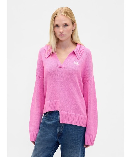 JACQUEMUS シャギーピンク ポロセーター FREAK'S STORE（フリークスストア）の「限定展開 ウール ウォッシャー