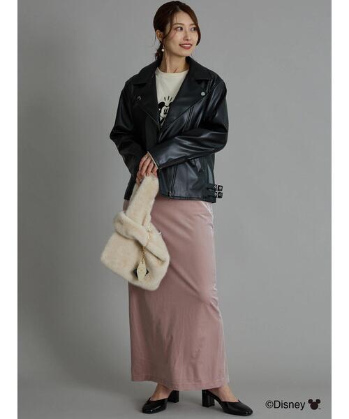 Te chichi（テチチ）の「【Disney】ミッキー/フロッキープリントロンT（Tシャツ/カットソー・レディース・チャコールグレー/ブラウン/ベージュ・F）」の8枚目の写真