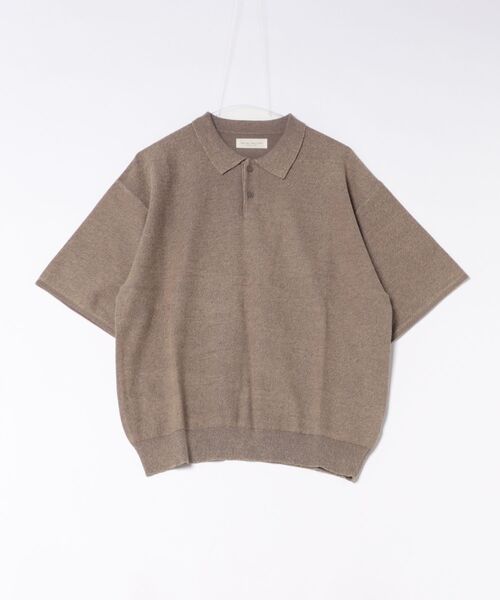 many men many mind(メニーメンメニーマインド)の「【many men, many minds.】スノーウォッシュニットポロ(ポロシャツ・メンズ・ブラック/ネイビー/ベージュ・M/XL/L)」の1枚目の写真