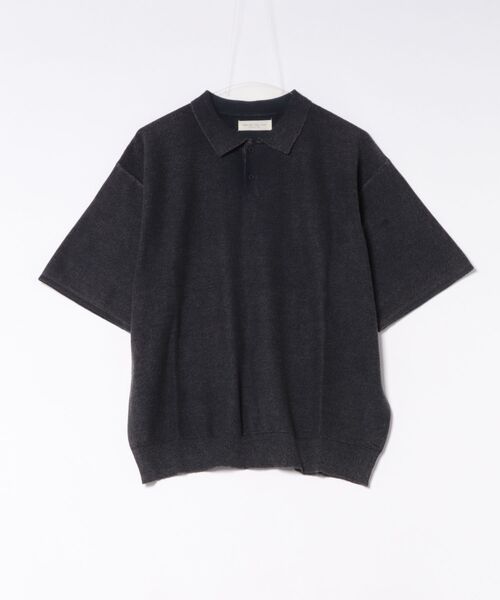 many men many mind(メニーメンメニーマインド)の「【many men, many minds.】スノーウォッシュニットポロ(ポロシャツ・メンズ・ブラック/ネイビー/ベージュ・M/XL/L)」の3枚目の写真
