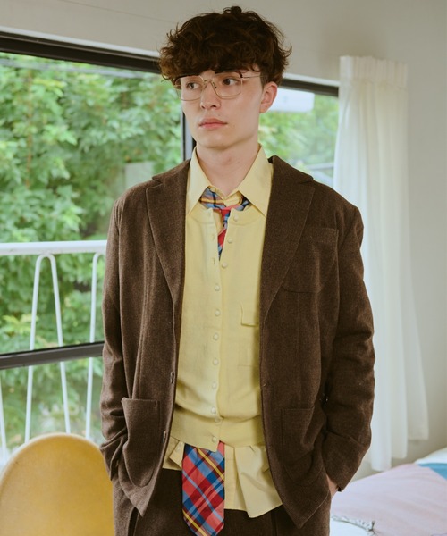 common gull products.（コモンガルプロダクツ）の「灯り待ちのテーラードジャケット（テーラードジャケット・レディース・グレー系/ベージュ系/ダークブラウン系・LARGE/MEDIUM/SMALL）」の4枚目の写真