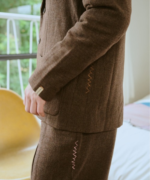 common gull products.（コモンガルプロダクツ）の「灯り待ちのテーラードジャケット（テーラードジャケット・レディース・グレー系/ベージュ系/ダークブラウン系・LARGE/MEDIUM/SMALL）」の10枚目の写真