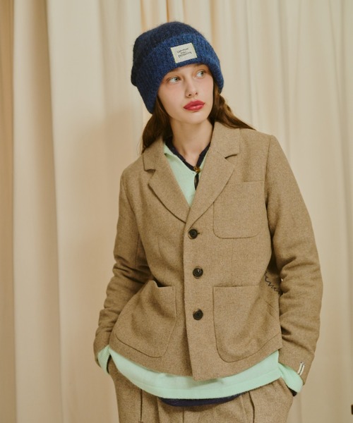common gull products.（コモンガルプロダクツ）の「灯り待ちのテーラードジャケット（テーラードジャケット・レディース・グレー系/ベージュ系/ダークブラウン系・LARGE/MEDIUM/SMALL）」の17枚目の写真