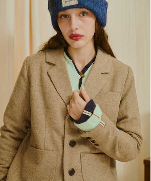 common gull products.（コモンガルプロダクツ）の「灯り待ちのテーラードジャケット（テーラードジャケット・レディース・グレー系/ベージュ系/ダークブラウン系・LARGE/MEDIUM/SMALL）」の21枚目の写真