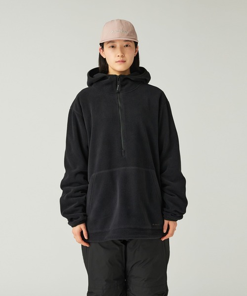 Snow Peak(スノーピーク)の「Snow Peak / Water-Repellent Fleece Hoodie 撥水 フリース パーカー(パーカー・メンズ・ライトグレー/オレンジ/ブラック・M/L/XL/1/S)」の2枚目の写真