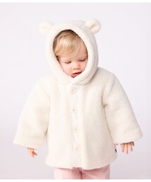 プチバトー　耳付き　マリニエール　ケープ　ボーダー　コットン　オーガニック 新品 プチバトー 耳付き マリニエール ケープ ポンチョ