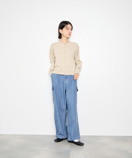 Mac-House(マックハウス)の「Idnes デニムカーゴパンツ(カーゴパンツ・レディース・ネイビー/ブルー・L/M)」の15枚目の写真
