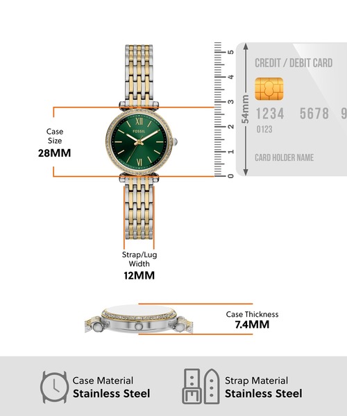 FOSSIL(フォッシル)の「フォッシル 腕時計 レディース アナログ ステンレス ES5439(アナログ腕時計・レディース・マルチ・FREE)」の5枚目の写真
