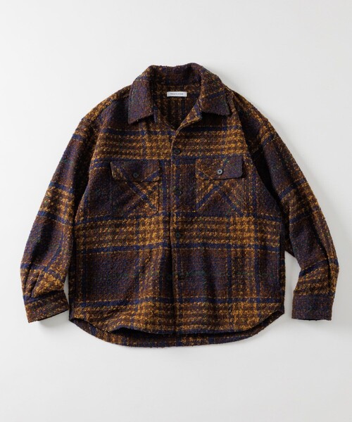 セール】ポリツイード CPO チェック シャツジャケット（シャツ