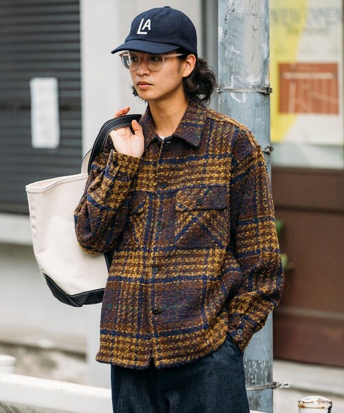 ポリツイード CPO チェック シャツジャケット（シャツ/ブラウス