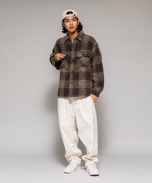 ポリツイード CPO チェック シャツジャケット（シャツ/ブラウス