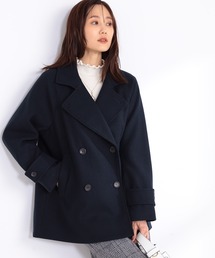 レディースのピーコート（ブルー・ネイビー/青色系）ファッション通販