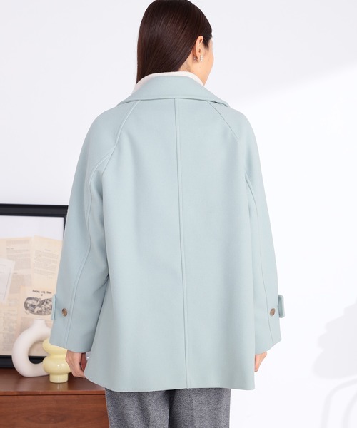 GALLORIA(ギャローリア)の「ゆるシルエットPコート(ピーコート・レディース・ネイビー/ライトグリーン・S/M/L/LL)」の5枚目の写真