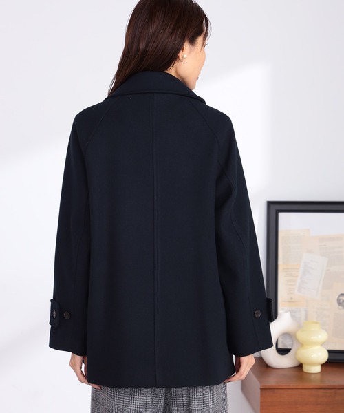 GALLORIA(ギャローリア)の「ゆるシルエットPコート(ピーコート・レディース・ネイビー/ライトグリーン・S/M/L/LL)」の8枚目の写真