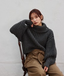 mysty woman | ローゲージザックリ編みタートル 603786(ニット/セーター)