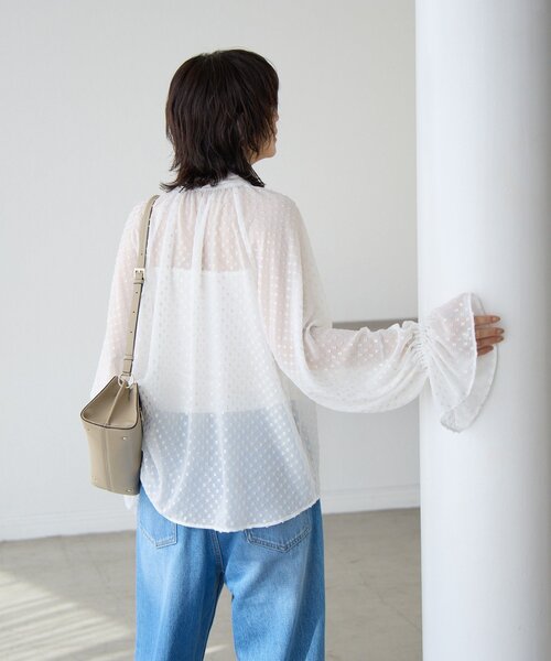 RIVE DROITE（リヴドロワ）の「【上品に華やぐ】フォイルドットボウタイブラウス（シャツ/ブラウス・レディース・ブラウン/オフホワイト・FREE）」の11枚目の写真