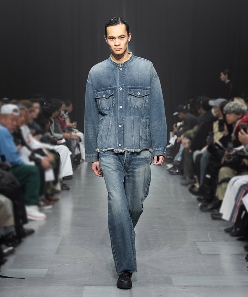 MSML(エムエスエムエル)の「CUT OFF DENIM JACKET(デニムジャケット・メンズ・インディゴブルー・S/M/L/XL)」の1枚目の写真