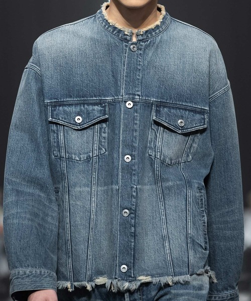 MSML(エムエスエムエル)の「CUT OFF DENIM JACKET(デニムジャケット・メンズ・インディゴブルー・S/M/L/XL)」の2枚目の写真