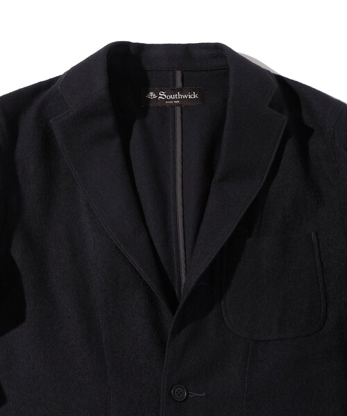 SHIPS(シップス)の「Southwick:〈セットアップ対応〉Gate Label フェルテッド ジャケット(テーラードジャケット・メンズ・ブラック/ネイビー・LARGE/X-LARGE/SMALL/MEDIUM)」の4枚目の写真