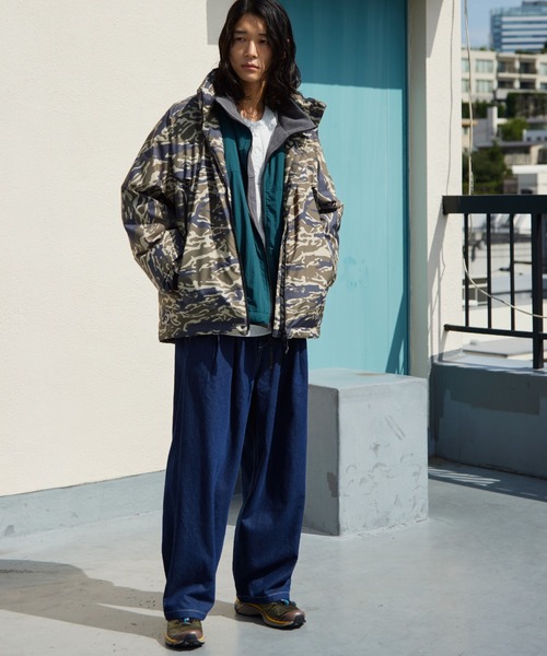 +phenix（プラスフェニックス）の「[＋phenix/プラスフェニックス] 別注 LEVEL7 ダウンジャケット（ダウンジャケット/コート・レディース・カモフラージュ/ブラック・M/L/XL）」の3枚目の写真