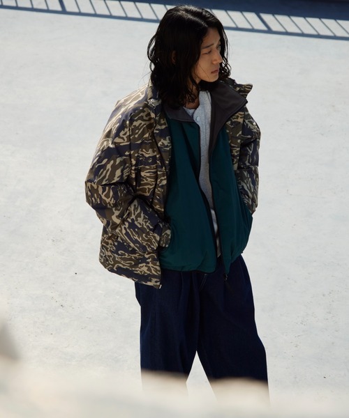 +phenix（プラスフェニックス）の「[＋phenix/プラスフェニックス] 別注 LEVEL7 ダウンジャケット（ダウンジャケット/コート・レディース・カモフラージュ/ブラック・M/L/XL）」の4枚目の写真