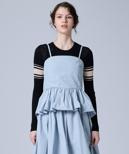 DOUBLE STANDARD CLOTHING(ダブルスタンダードクロージング)の「バルーンキャミチュニック(シャツ/ブラウス・レディース・ブラック/サックスブルー・FREE)」の2枚目の写真