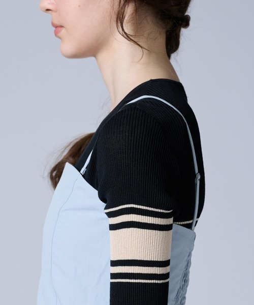 DOUBLE STANDARD CLOTHING(ダブルスタンダードクロージング)の「バルーンキャミチュニック(シャツ/ブラウス・レディース・ブラック/サックスブルー・FREE)」の6枚目の写真