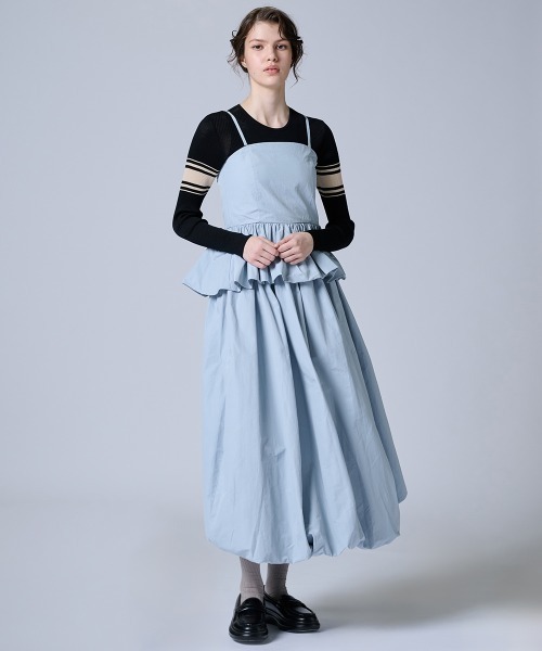 DOUBLE STANDARD CLOTHING(ダブルスタンダードクロージング)の「バルーンキャミチュニック(シャツ/ブラウス・レディース・ブラック/サックスブルー・FREE)」の10枚目の写真