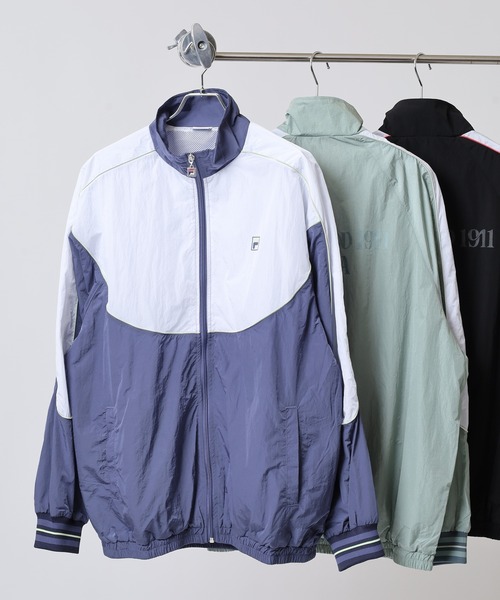 FILA（フィラ）の「FILA LINE TRACK TOP NYLON フィラ ナイロン トラックジャケット（ナイロンジャケット・レディース・ブルー/ブラック/ライトグリーン・L/XL/M）」の3枚目の写真