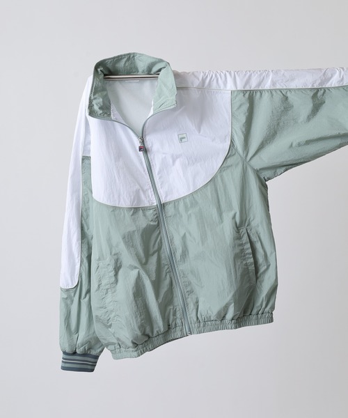 FILA（フィラ）の「FILA LINE TRACK TOP NYLON フィラ ナイロン トラックジャケット（ナイロンジャケット・レディース・ブルー/ブラック/ライトグリーン・L/XL/M）」の2枚目の写真
