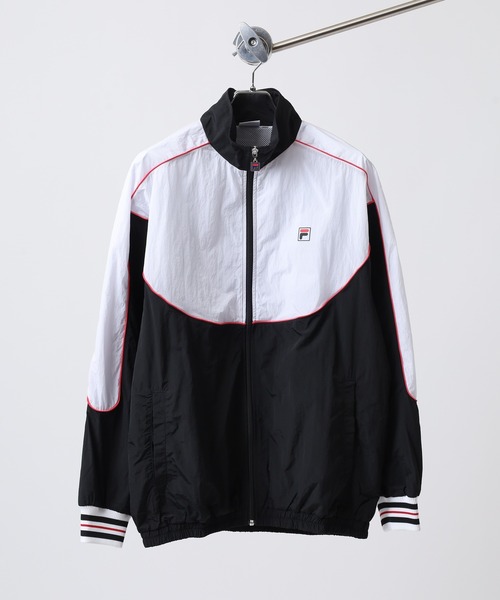 FILA（フィラ）の「FILA LINE TRACK TOP NYLON フィラ ナイロン トラックジャケット（ナイロンジャケット・レディース・ブルー/ブラック/ライトグリーン・L/XL/M）」の8枚目の写真