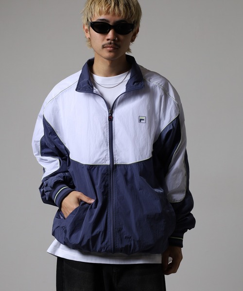 FILA（フィラ）の「FILA LINE TRACK TOP NYLON フィラ ナイロン トラックジャケット（ナイロンジャケット・レディース・ブルー/ブラック/ライトグリーン・L/XL/M）」の20枚目の写真