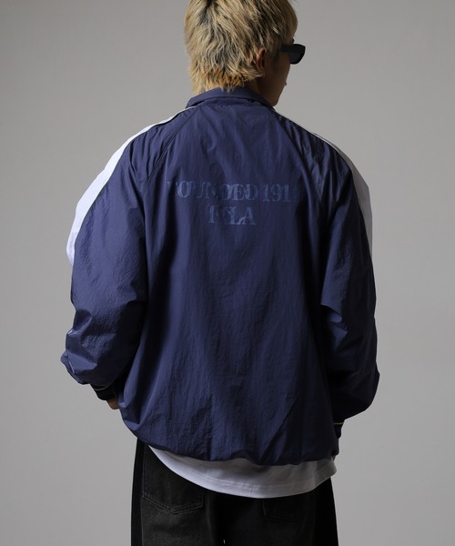 FILA（フィラ）の「FILA LINE TRACK TOP NYLON フィラ ナイロン トラックジャケット（ナイロンジャケット・レディース・ブルー/ブラック/ライトグリーン・L/XL/M）」の21枚目の写真