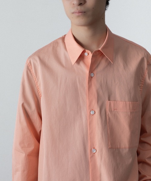 ATTACHMENT（アタッチメント）の「140/2 ギザブロード L/S SHIRT / 140/2 GIZA BROAD L/S SHIRT（シャツ/ブラウス・メンズ・ライトオレンジ系/ブラック/ホワイト・2/1/3）」の4枚目の写真