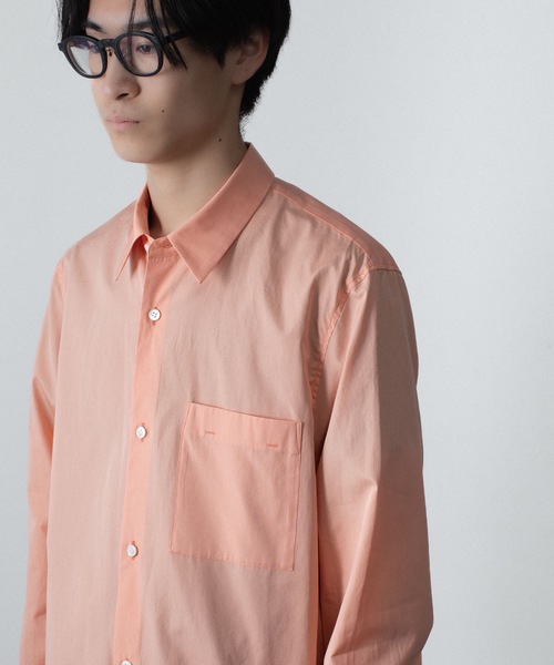 ATTACHMENT（アタッチメント）の「140/2 ギザブロード L/S SHIRT / 140/2 GIZA BROAD L/S SHIRT（シャツ/ブラウス・メンズ・ライトオレンジ系/ブラック/ホワイト・2/1/3）」の5枚目の写真
