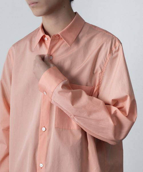 ATTACHMENT（アタッチメント）の「140/2 ギザブロード L/S SHIRT / 140/2 GIZA BROAD L/S SHIRT（シャツ/ブラウス・メンズ・ライトオレンジ系/ブラック/ホワイト・2/1/3）」の6枚目の写真
