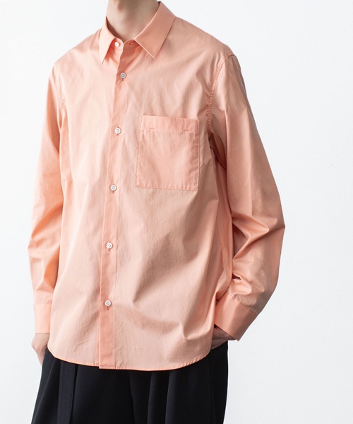 ATTACHMENT(アタッチメント)の「140/2 ギザブロード L/S SHIRT / 140/2 GIZA BROAD L/S SHIRT(シャツ/ブラウス・メンズ・ライトオレンジ系/ブラック/ホワイト・2/1/3)」の8枚目の写真