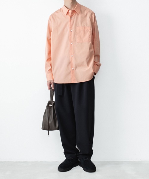 ATTACHMENT(アタッチメント)の「140/2 ギザブロード L/S SHIRT / 140/2 GIZA BROAD L/S SHIRT(シャツ/ブラウス・メンズ・ライトオレンジ系/ブラック/ホワイト・2/1/3)」の10枚目の写真